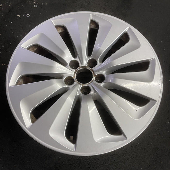 19" AUDI Q5 13-16 19x8, 10 spoke, turbine design Original OEM Wheel Rim - Side Profile