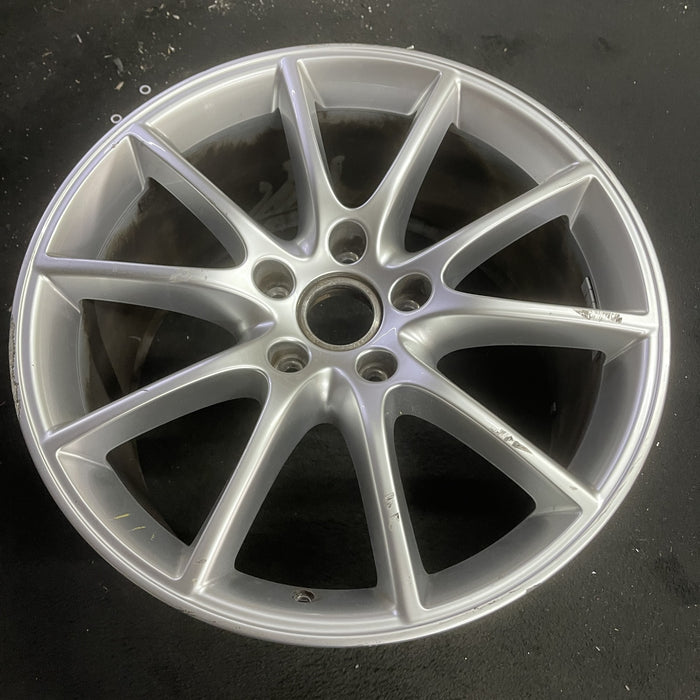 20" PORSCHE CAYENNE 19-24 20x10.5, 10 spoke, 64mm offset Original OEM Wheel Rim - Side Profile
