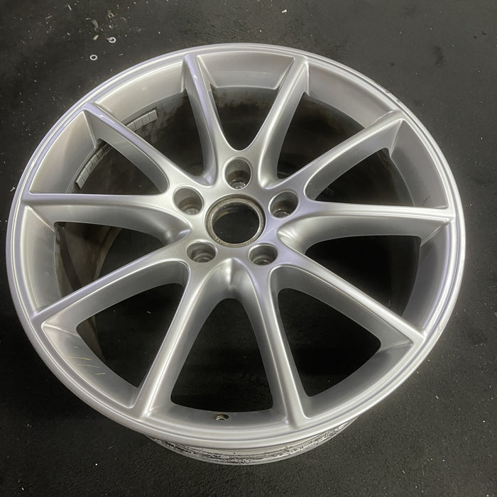 20" PORSCHE CAYENNE 19-24 20x10.5, 10 spoke, 64mm offset Original OEM Wheel Rim - Side Profile