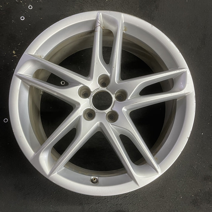 19" AUDI Q5 13-16 19x8, 5 spoke, slotted spoke Original OEM Wheel Rim - Angle View