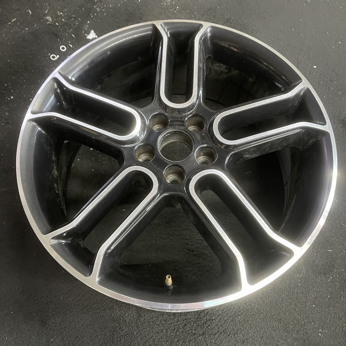 20" EDGE 13 20x8 , , black with machined edges Original OEM Wheel Rim - Side Profile