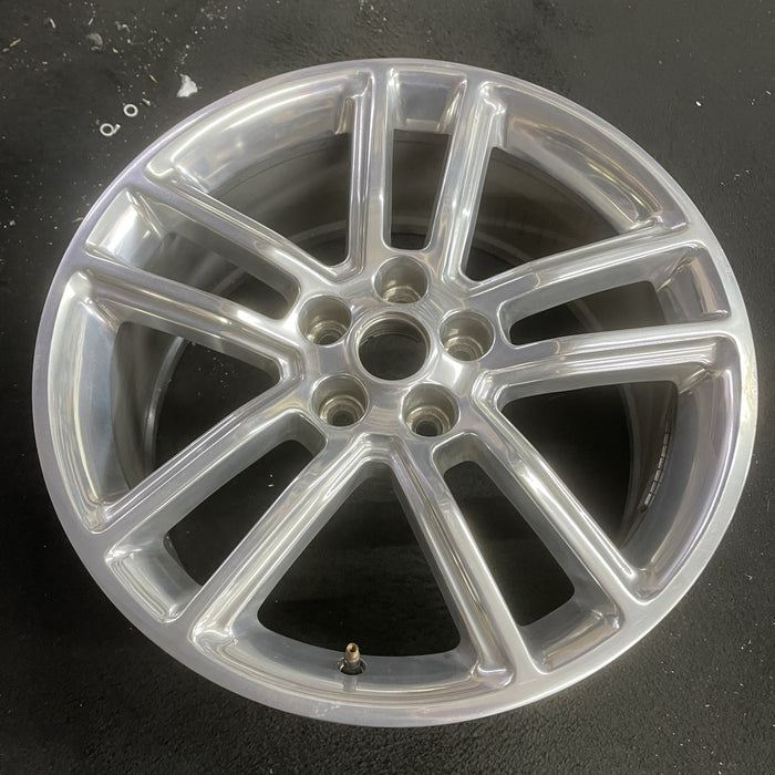 19" MUSTANG 16 19x8.5 , 10 spoke, , polished Original OEM Wheel Rim - Side Profile