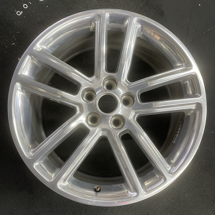 19" MUSTANG 16 19x8.5 , 10 spoke, , polished Original OEM Wheel Rim - Angle View