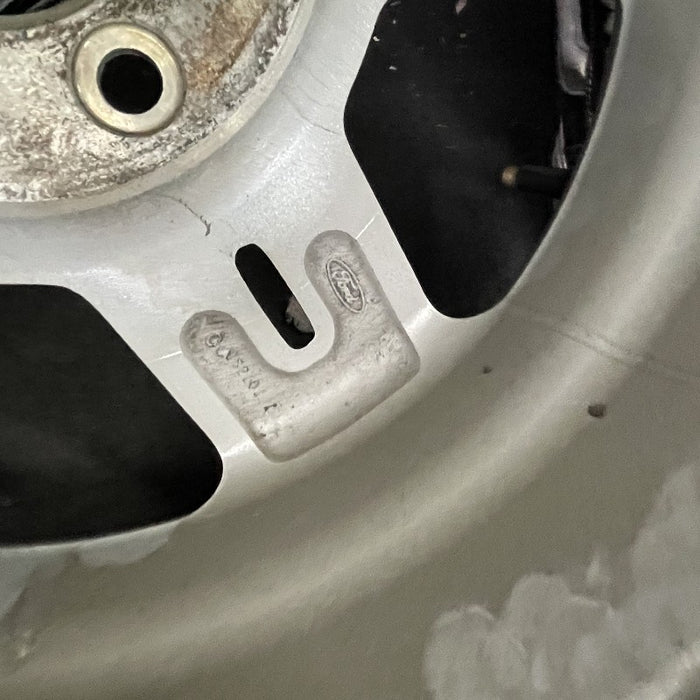 16" EXPLORER 02-03 4 Dr exc. Sport Trac; 16x7 aluminum 5 double spokes w/openings in spokes sparkle silver finish Original OEM Wheel Rim