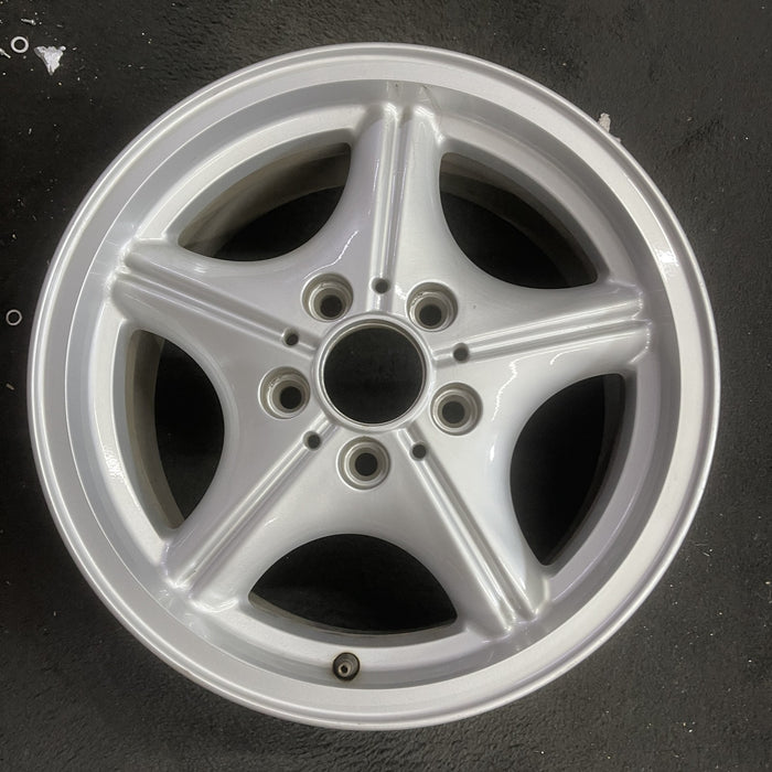 16" BMW Z3 01-02 16x7, alloy, 5 spoke, webbed spoke, natural Original OEM Wheel - Angle View