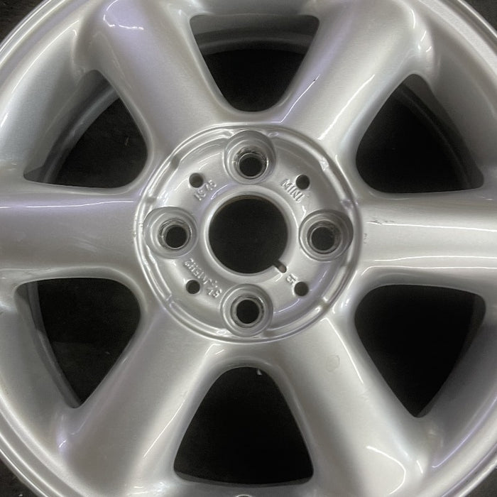 15" CLUBMAN 08-14 15x5.5 alloy 6 spoke covered lug nuts silver Original OEM Wheel Rim