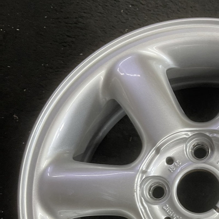 15" CLUBMAN 08-14 15x5.5 alloy 6 spoke covered lug nuts silver Original OEM Wheel Rim