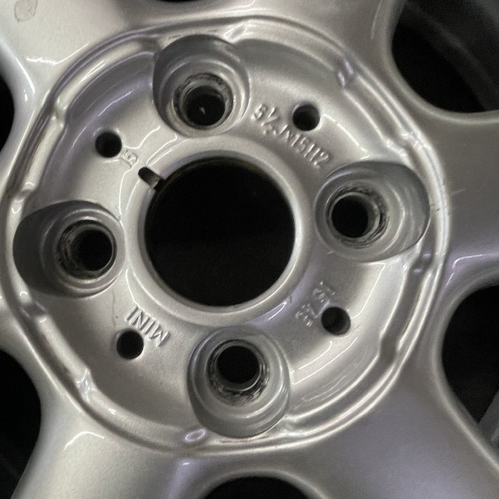 15" CLUBMAN 08-14 15x5.5 alloy 6 spoke covered lug nuts silver Original OEM Wheel Rim