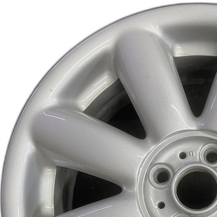 17" CLUBMAN 08-09 17x7 alloy 8 spoke silver covered lug nuts Original OEM Wheel Rim