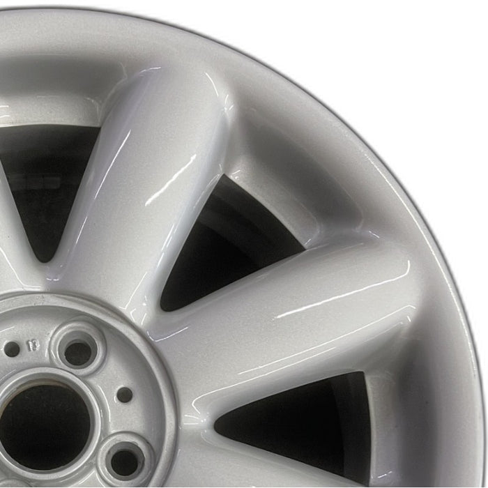 17" CLUBMAN 08-09 17x7 alloy 8 spoke silver covered lug nuts Original OEM Wheel Rim