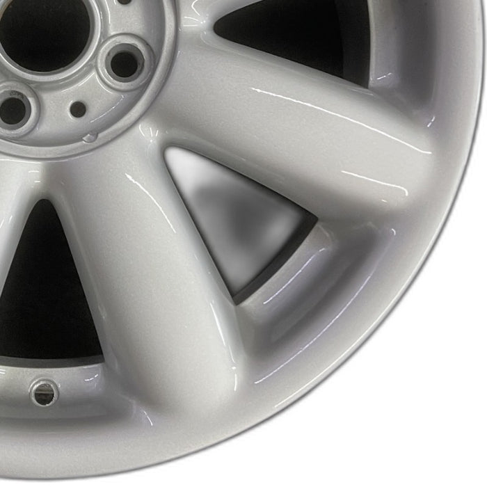 17" CLUBMAN 08-09 17x7 alloy 8 spoke silver covered lug nuts Original OEM Wheel Rim