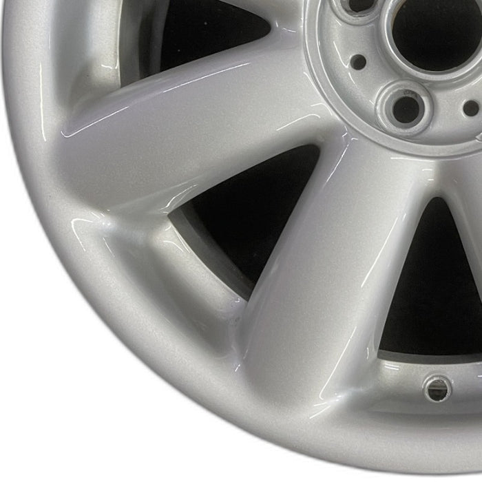 17" CLUBMAN 08-09 17x7 alloy 8 spoke silver covered lug nuts Original OEM Wheel Rim