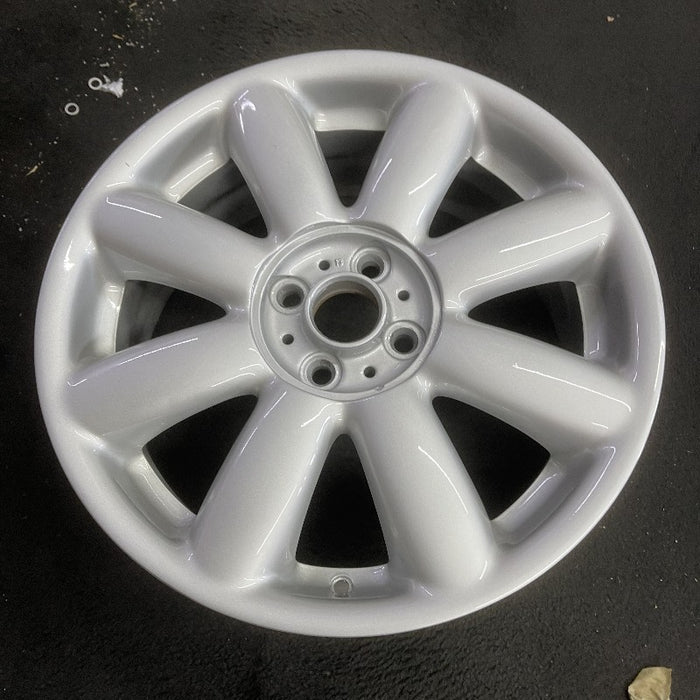 17" CLUBMAN 08-09 17x7 alloy 8 spoke silver covered lug nuts Original OEM Wheel Rim