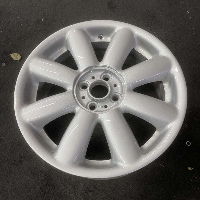 17" CLUBMAN 08-09 17x7 alloy 8 spoke silver covered lug nuts Original OEM Wheel Rim