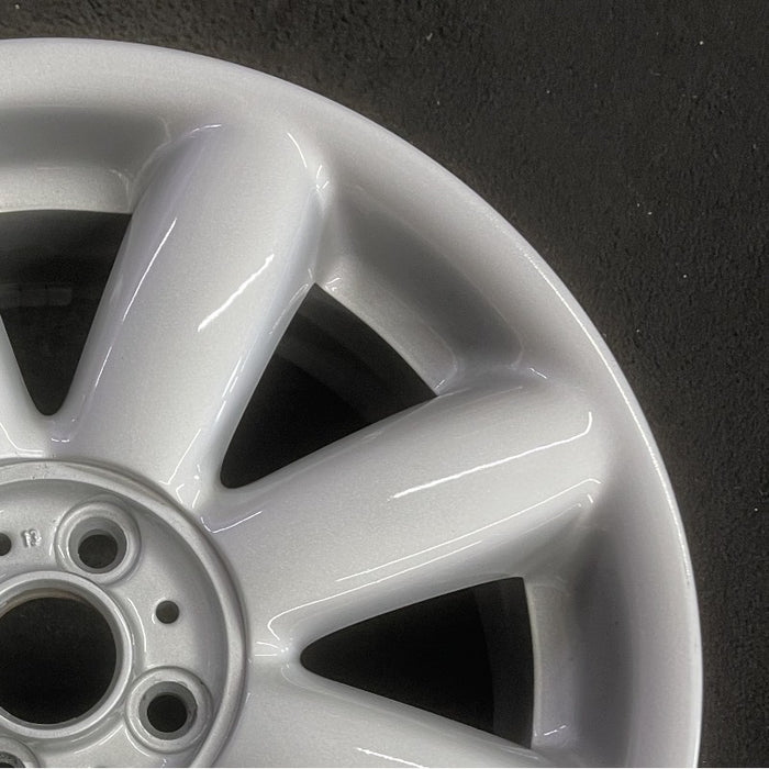 17" CLUBMAN 08-09 17x7 alloy 8 spoke silver covered lug nuts Original OEM Wheel Rim