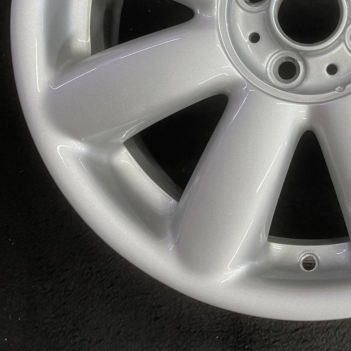 17" CLUBMAN 08-09 17x7 alloy 8 spoke silver covered lug nuts Original OEM Wheel Rim