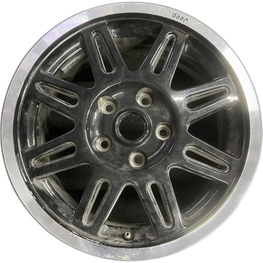 17" WRANGLER 09-10 17x7.5 8 split spokes machined spokes with black pockets - Front View