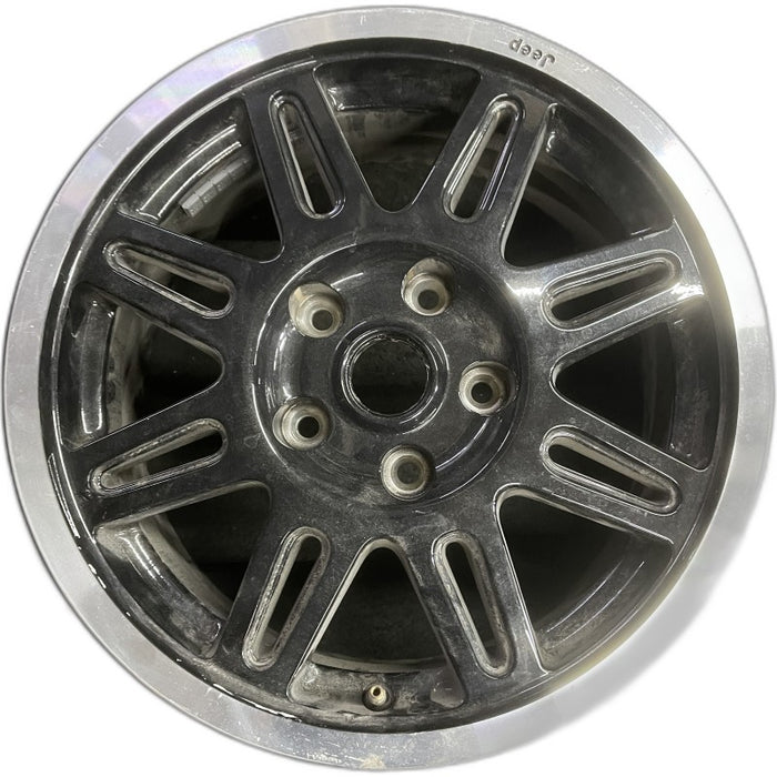 17" WRANGLER 09-10 17x7.5 8 split spokes machined spokes with black pockets - Front View
