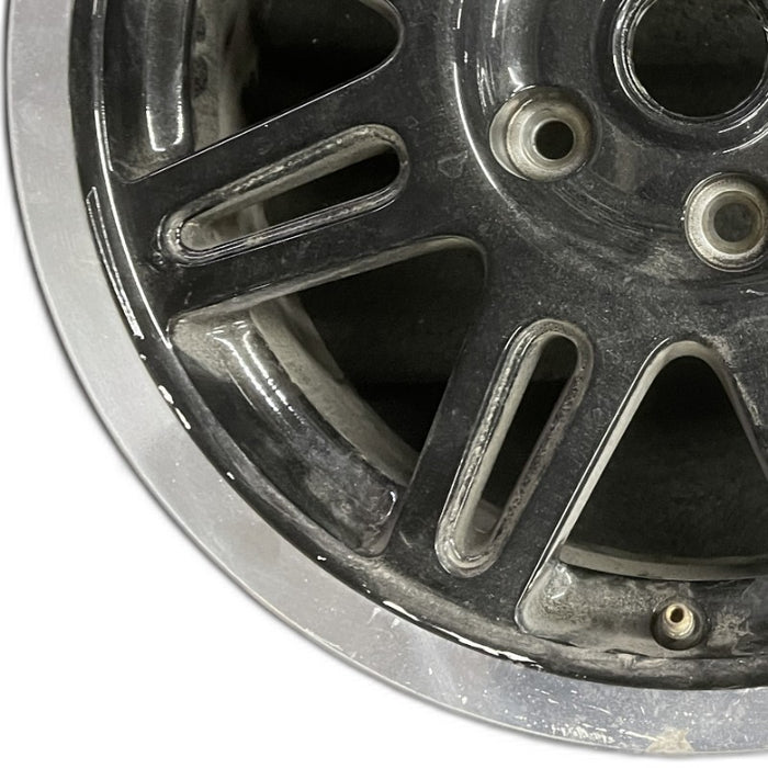 17" WRANGLER 09-10 17x7.5 8 split spokes machined spokes with black pockets - Back View