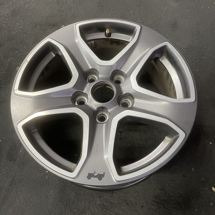 17" WRANGLER 18 VIN X , 17x7.5, , aluminum, straight spoke, w/o recessed outer spoke; Original OEM Wheel Rim