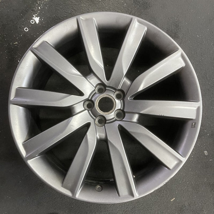 21" VELAR 18-20 21x8.5 alloy 10 spoke gray Original OEM Wheel Rim - Front View