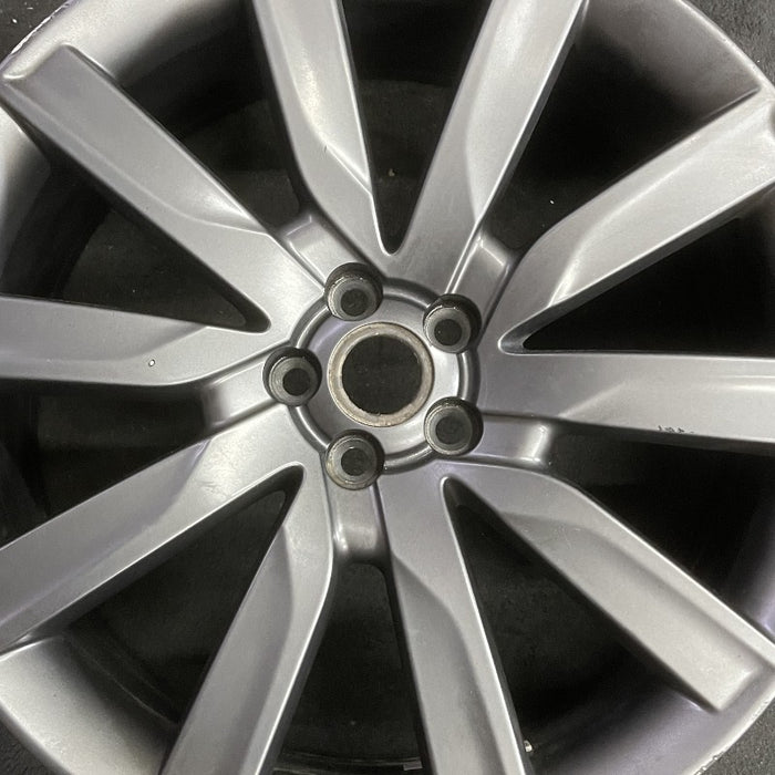 21" VELAR 18-20 21x8.5 alloy 10 spoke gray Original OEM Wheel Rim - Angle View