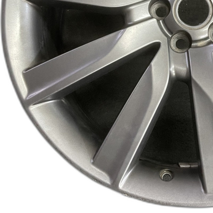 21" VELAR 18-20 21x8.5 alloy 10 spoke gray Original OEM Wheel Rim - Back View