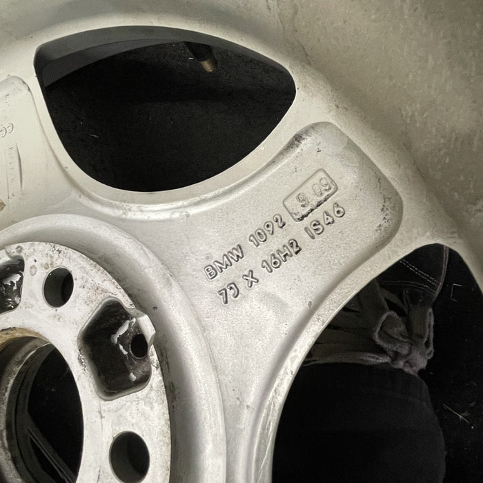 16" BMW Z3 01-02 16x7, alloy, 5 spoke, webbed spoke, chrome Original OEM Wheel Rim