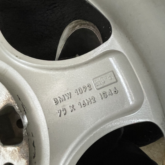 16" BMW Z3 01-02 16x7, alloy, 5 spoke, webbed spoke, chrome Original OEM Wheel Rim