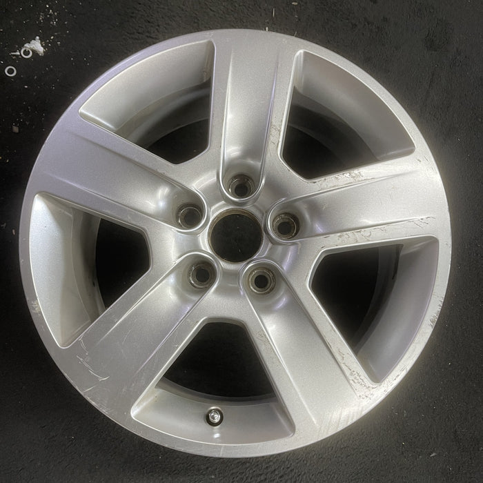 16" AUDI A4 02-05 16x7, alloy, 5 grooved spokes Original OEM Wheel Rim - Angle View