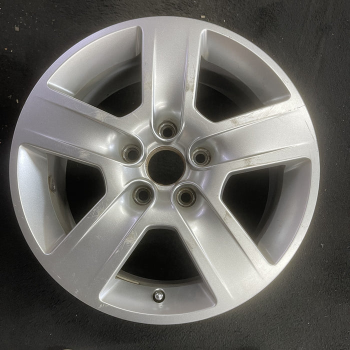16" AUDI A4 02-05 16x7, alloy, 5 grooved spokes Original OEM Wheel Rim - Angle View