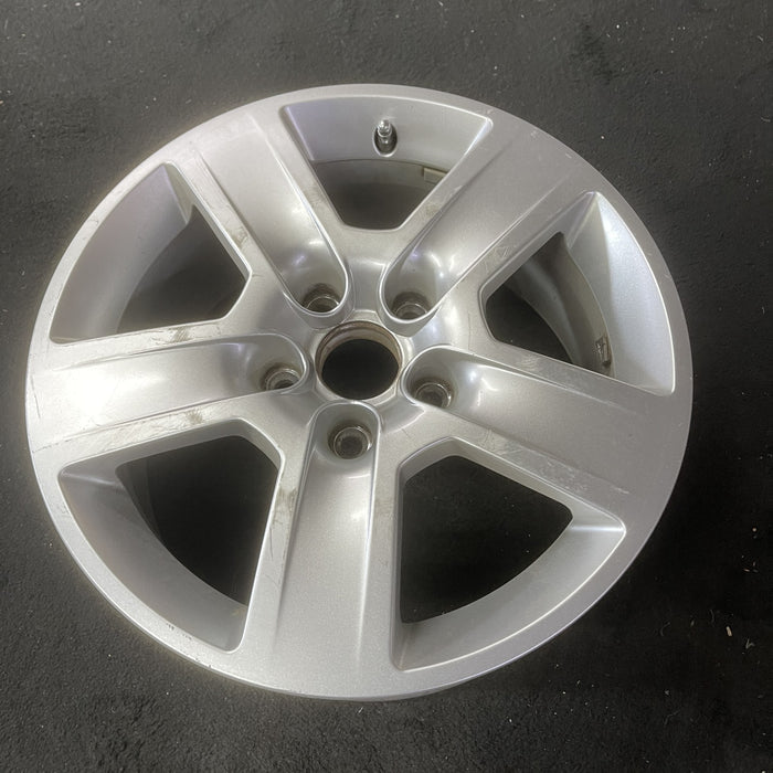 16" AUDI A4 02-05 16x7, alloy, 5 grooved spokes Original OEM Wheel Rim - Close-Up Detail