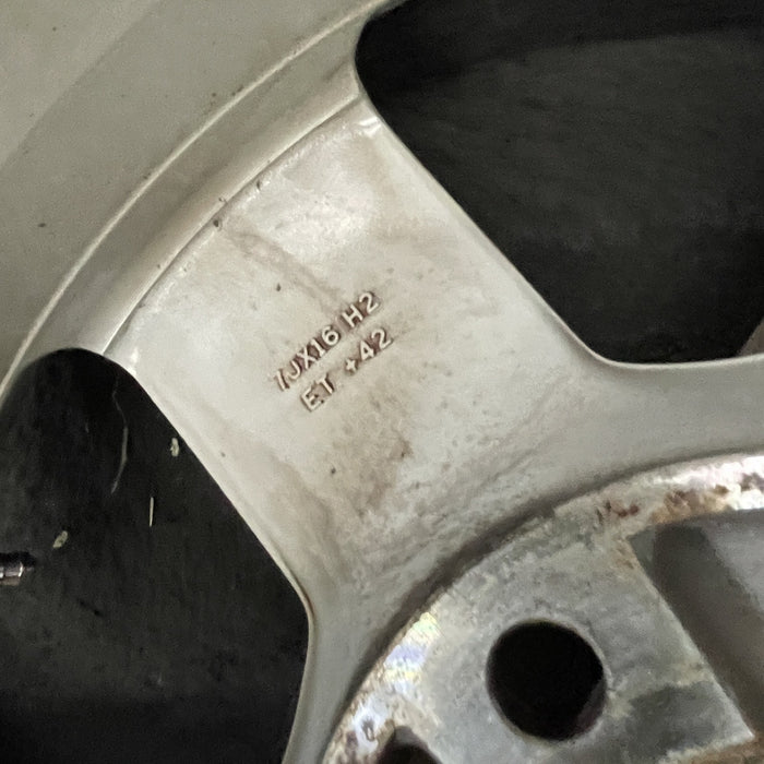 16" AUDI A4 02-05 16x7, alloy, 5 grooved spokes Original OEM Wheel Rim - Additional View
