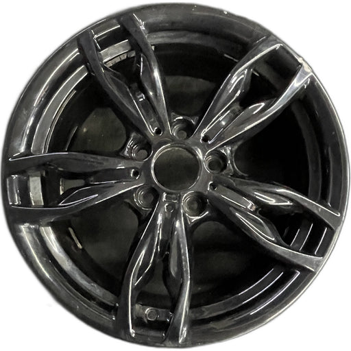 18" BMW 230i 17 18x7.5, 5 double spoke, lugs outside spoke, dark gray finish - Front View