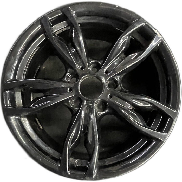 18" BMW 230i 17 18x7.5, 5 double spoke, lugs outside spoke, dark gray finish - Front View