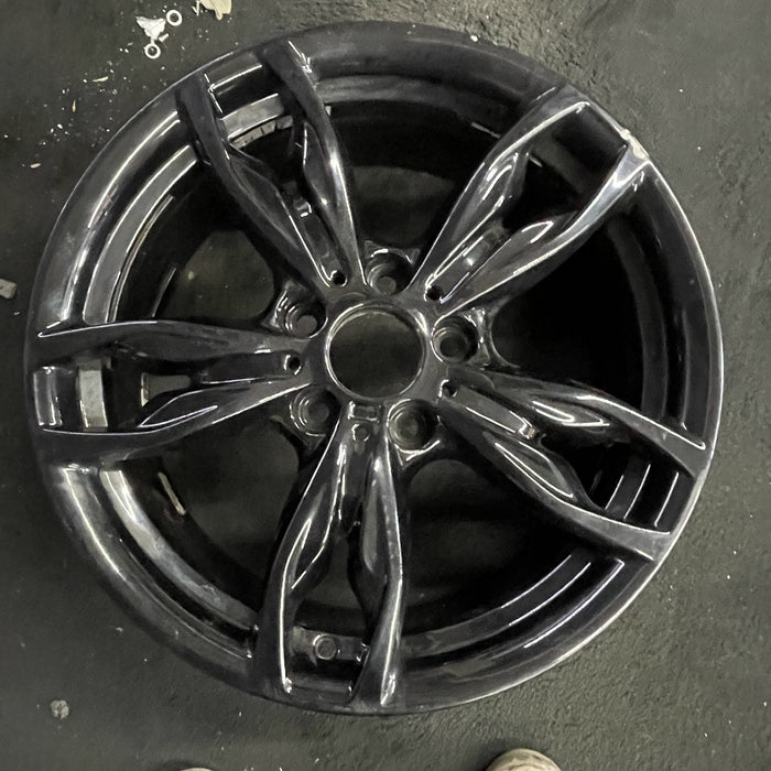 18" BMW 230i 17 18x7.5, 5 double spoke, lugs outside spoke, dark gray finish - Angle View