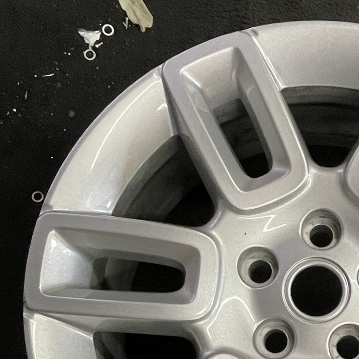 19" DEFENDER 20-22 19x8 6 spoke straight spoke silver Original OEM Wheel Rim - Side Profile