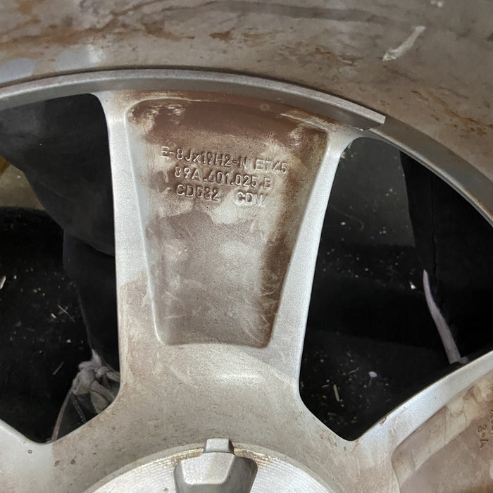 19" Q4 22-24 19x8, , single spoke Original OEM Wheel Rim - Back View