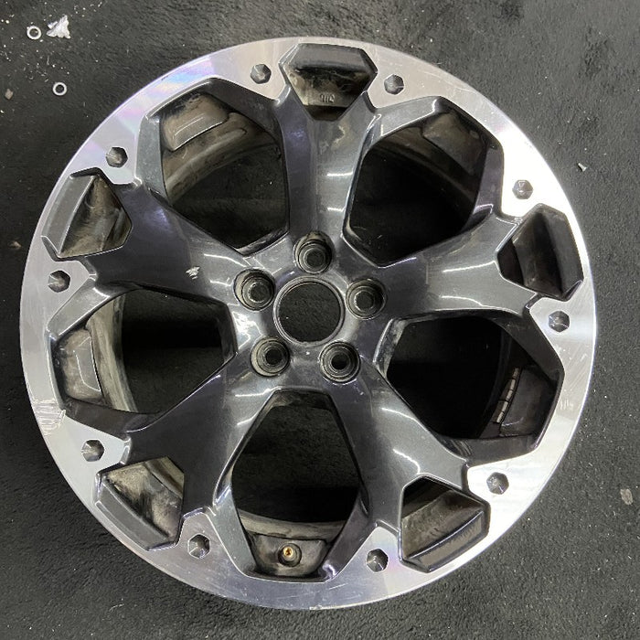 17" XV CROSSTREK 21 17x7 alloy machined face dark gray pockets outer machined - Front View