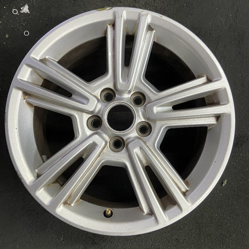 17" MUSTANG 10-14 17x7 aluminum 5 split spoke TPMS sparkle silver Original OEM - Front View