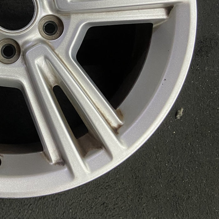 17" MUSTANG 10-14 17x7 aluminum 5 split spoke TPMS sparkle silver Original OEM - Back View