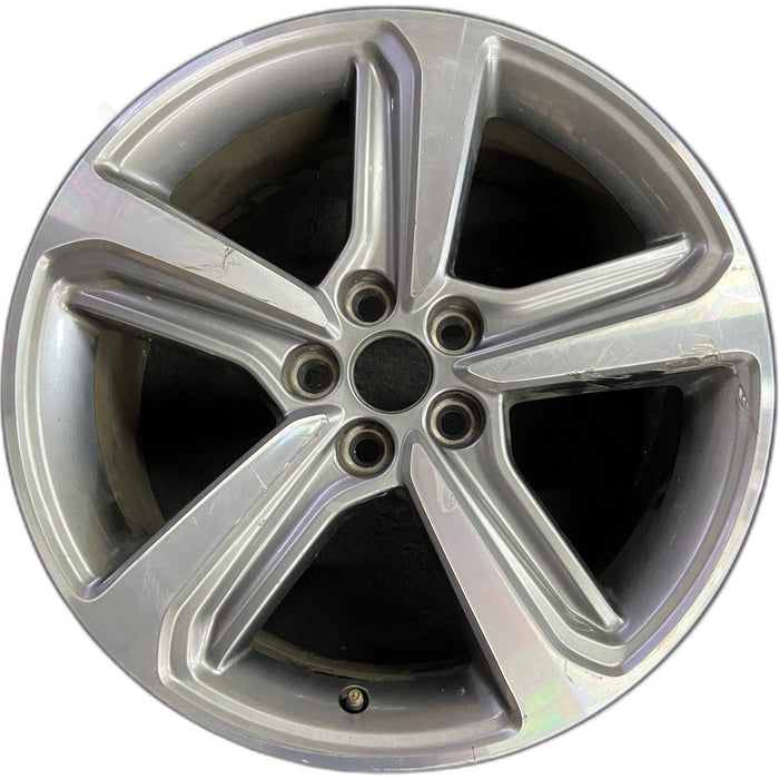 18" EDGE 19 18x8 , 5 spoke, machined face with pockets Original OEM Wheel Rim - Front View