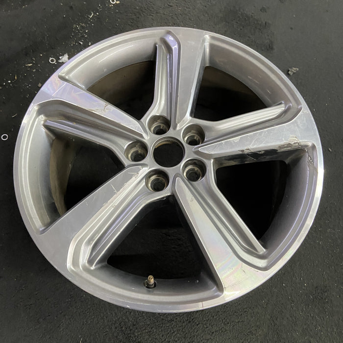 18" EDGE 19 18x8 , 5 spoke, machined face with pockets Original OEM Wheel Rim - Side Profile