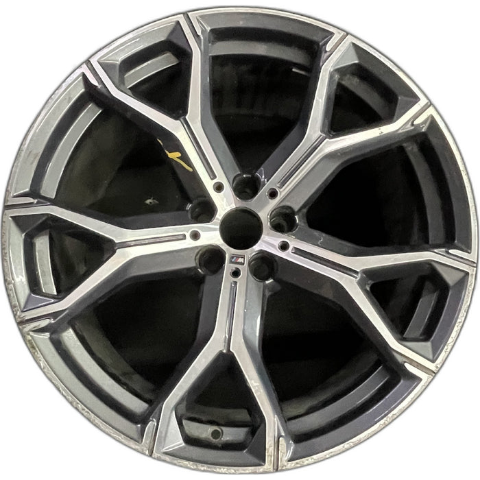 21" BMW X5 19-20 21x10.5, , , narrow spoke end Original OEM Wheel Rim - Front View