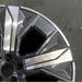 21" IX 22-24 21x9 5 spoke silver spoke dark gray inlay Original OEM Wheel Rim - Close-Up Detail