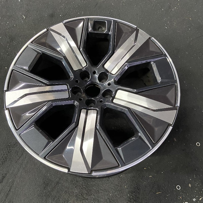 21" IX 22-24 21x9 5 spoke silver spoke dark gray inlay Original OEM Wheel Rim - View 8