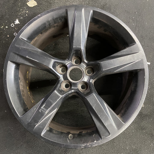 20" CAMARO 16-17 20x9.5, 5 solid spoke, black Original OEM Wheel Rim - Angle View