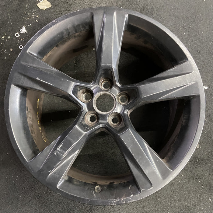 20" CAMARO 16-17 20x9.5, 5 solid spoke, black Original OEM Wheel Rim - Angle View