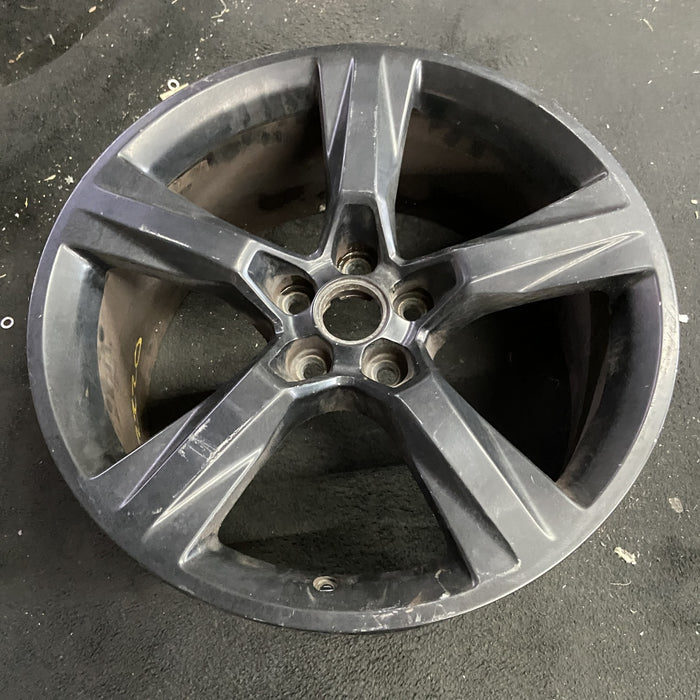 20" CAMARO 16-17 20x9.5, 5 solid spoke, black Original OEM Wheel Rim - Side Profile
