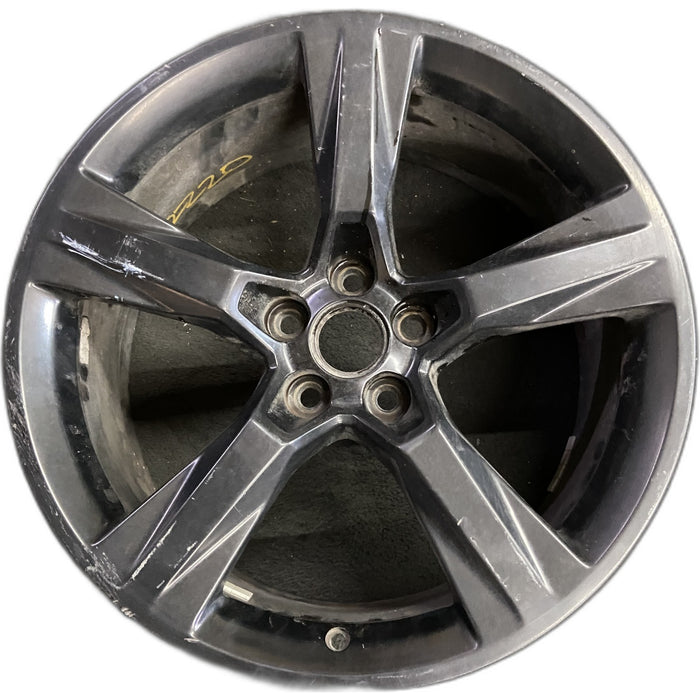 20" CAMARO 16-17 20x8.5, 5 solid spoke, black Original OEM Wheel Rim - Front View